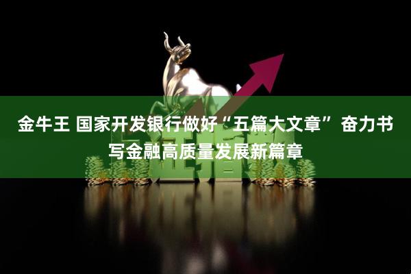 金牛王 国家开发银行做好“五篇大文章” 奋力书写金融高质量发展新篇章