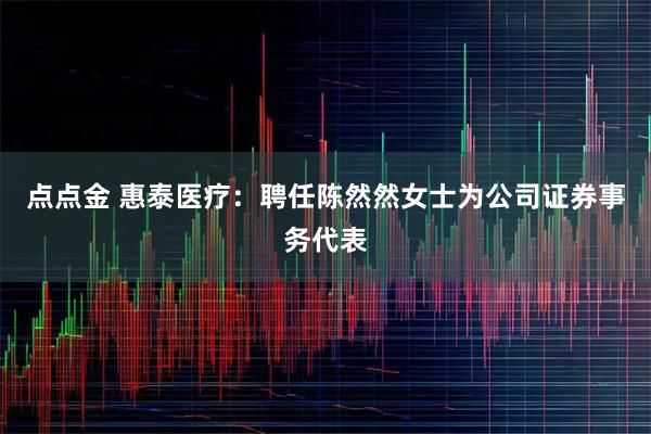 点点金 惠泰医疗：聘任陈然然女士为公司证券事务代表