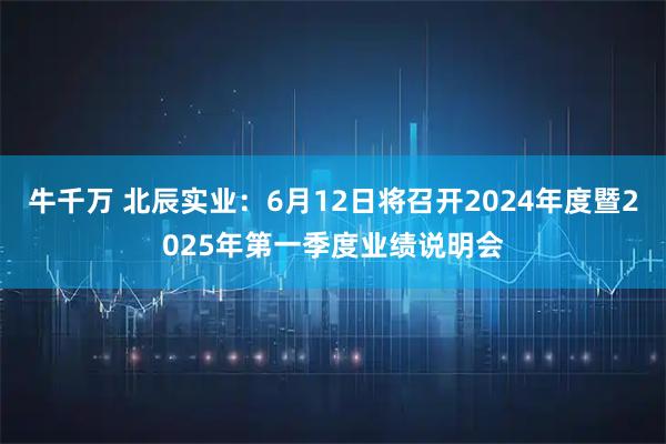 牛千万 北辰实业：6月12日将召开2024年度暨2025年第一季度业绩说明会
